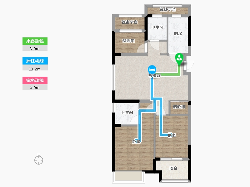 浙江省-湖州市-桐昆名仕府-75.09-户型库-动静线