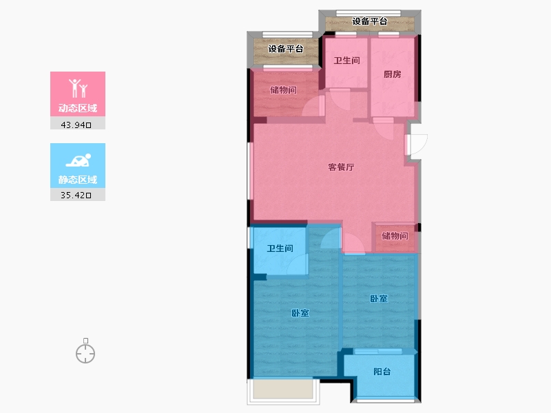 浙江省-湖州市-桐昆名仕府-75.09-户型库-动静分区