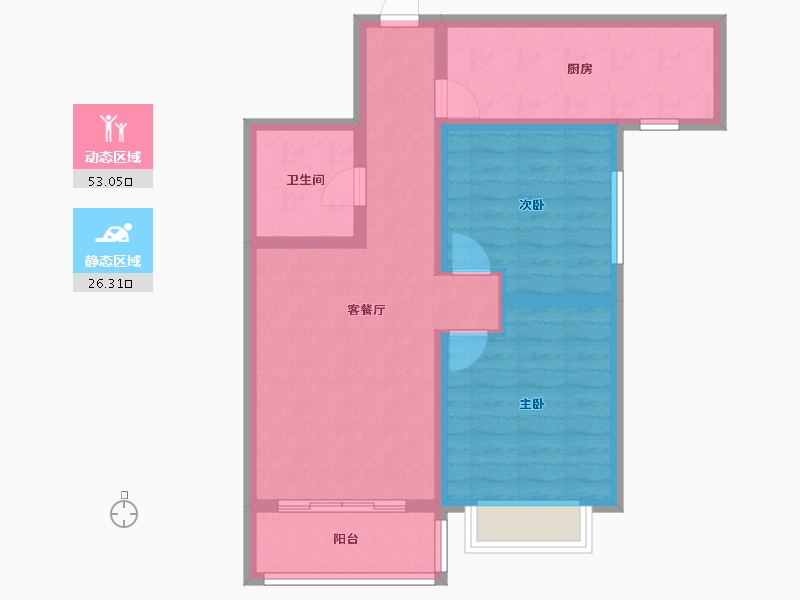 甘肃省-兰州市-怡景新苑二期-70.08-户型库-动静分区