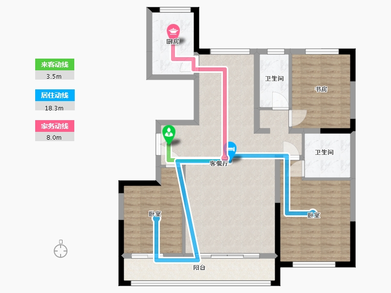 宁夏回族自治区-银川市-龙辰九悦湾-98.66-户型库-动静线