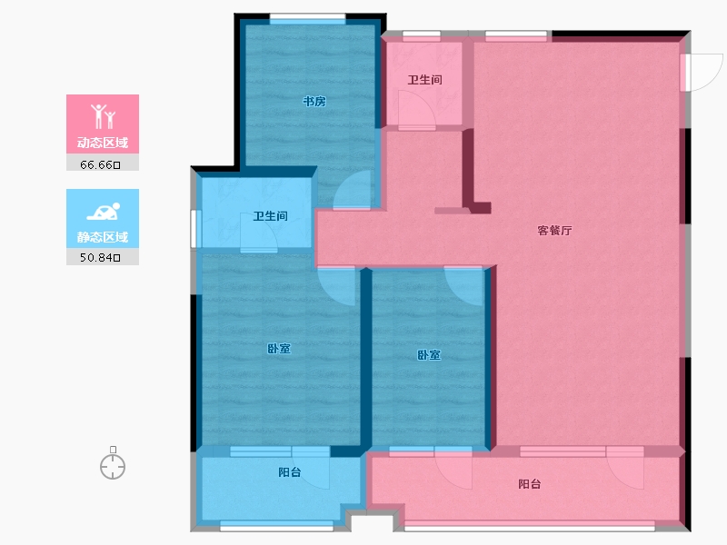 山东省-青岛市-上流和苑-105.00-户型库-动静分区