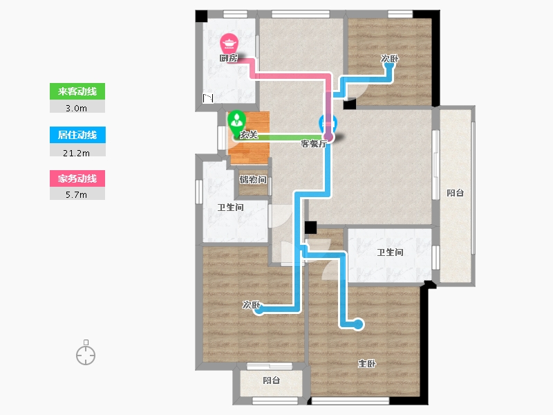 江西省-南昌市-市政绿城桂语江南-91.58-户型库-动静线