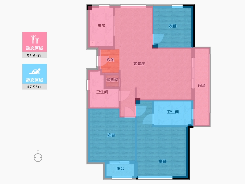 江西省-南昌市-市政绿城桂语江南-91.58-户型库-动静分区