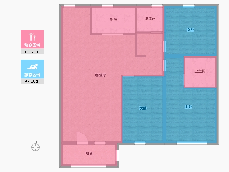 山东省-青岛市-兴源巴黎城-102.60-户型库-动静分区