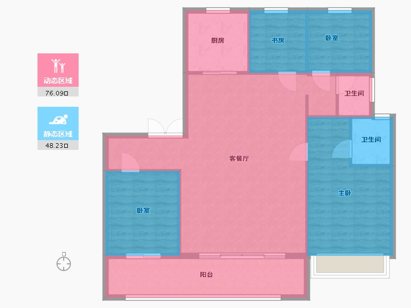 山东省-淄博市-悦府-114.44-户型库-动静分区