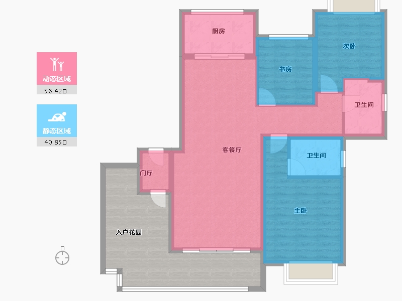 江西省-上饶市-博晟金山首府-107.91-户型库-动静分区