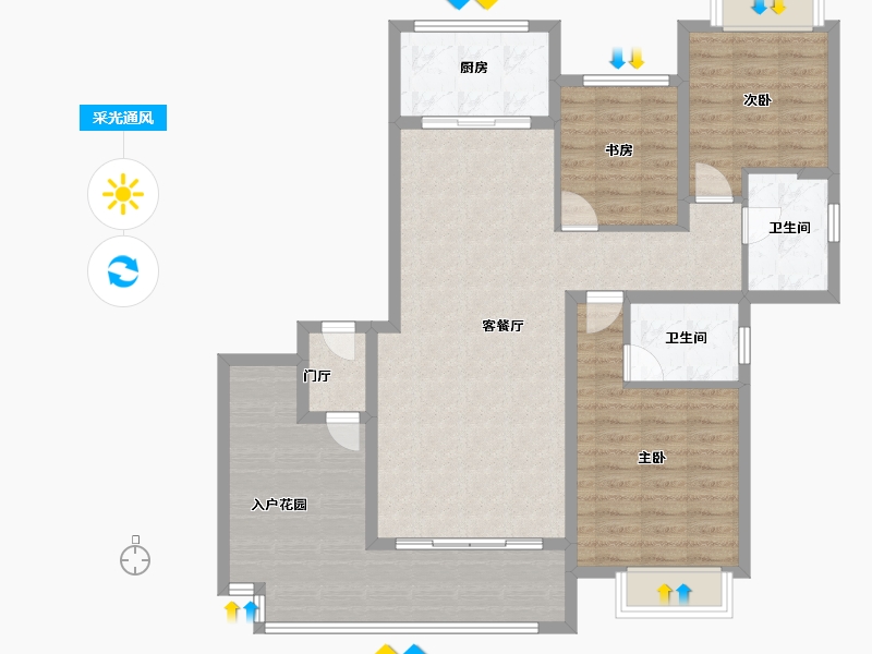 江西省-上饶市-博晟金山首府-107.91-户型库-采光通风