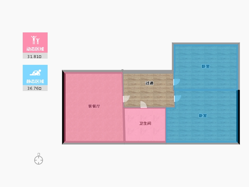 浙江省-温州市-绿城卓越傲旋城-71.99-户型库-动静分区