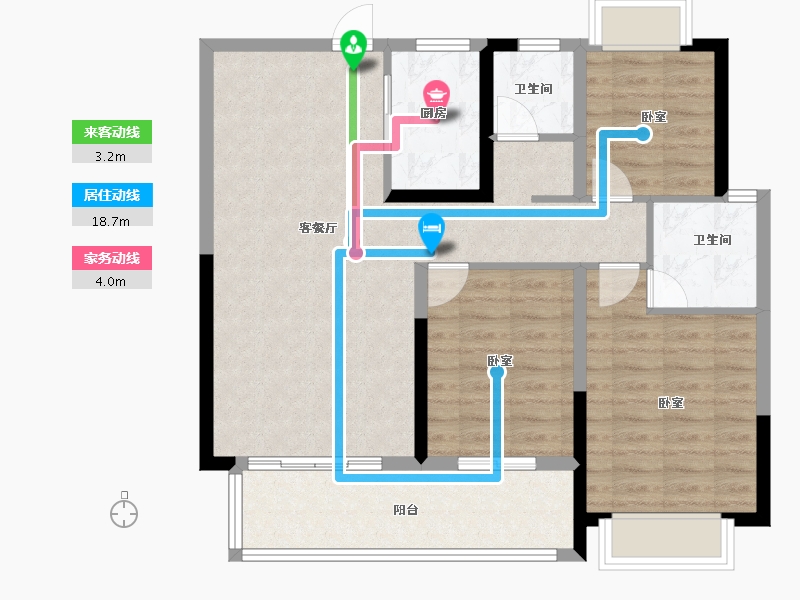 江西省-上饶市-明媚花园-86.00-户型库-动静线