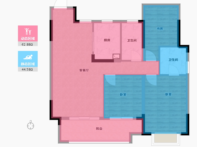 安徽省-合肥市-新城云樾观棠-97.00-户型库-动静分区