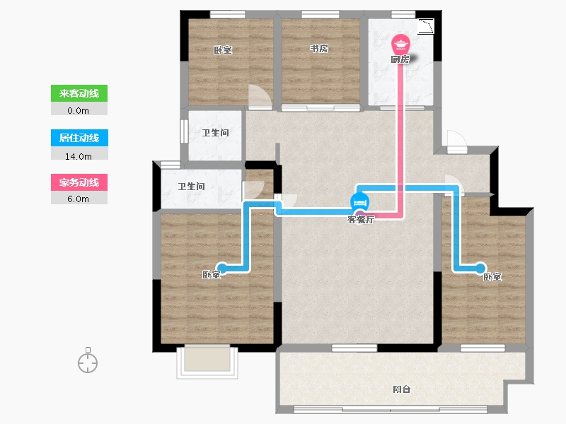 浙江省-嘉兴市-碧桂园·云栖里-104.40-户型库-动静线