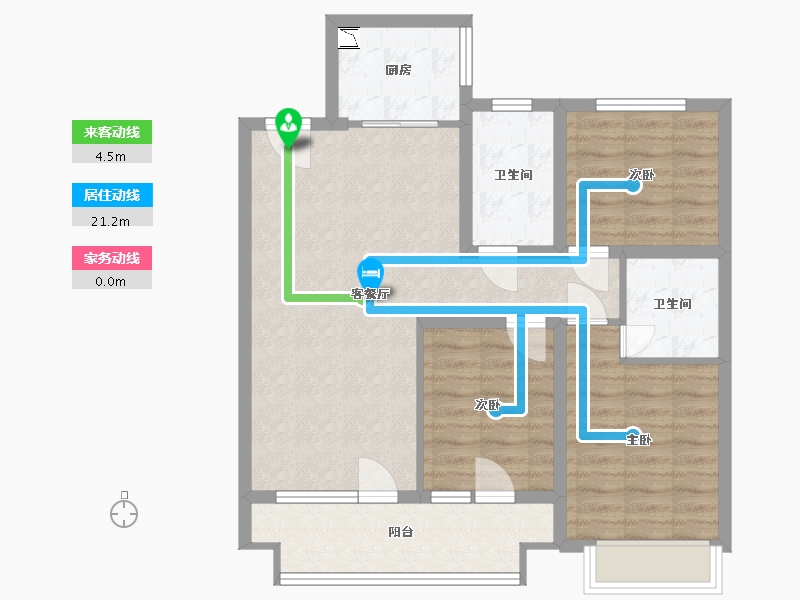 山东省-潍坊市-万特公馆-80.99-户型库-动静线