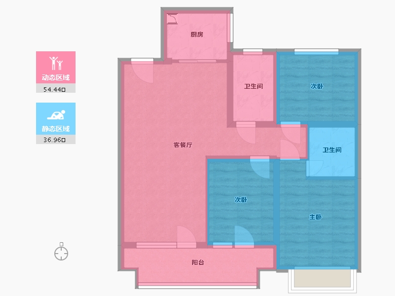 山东省-潍坊市-万特公馆-80.99-户型库-动静分区