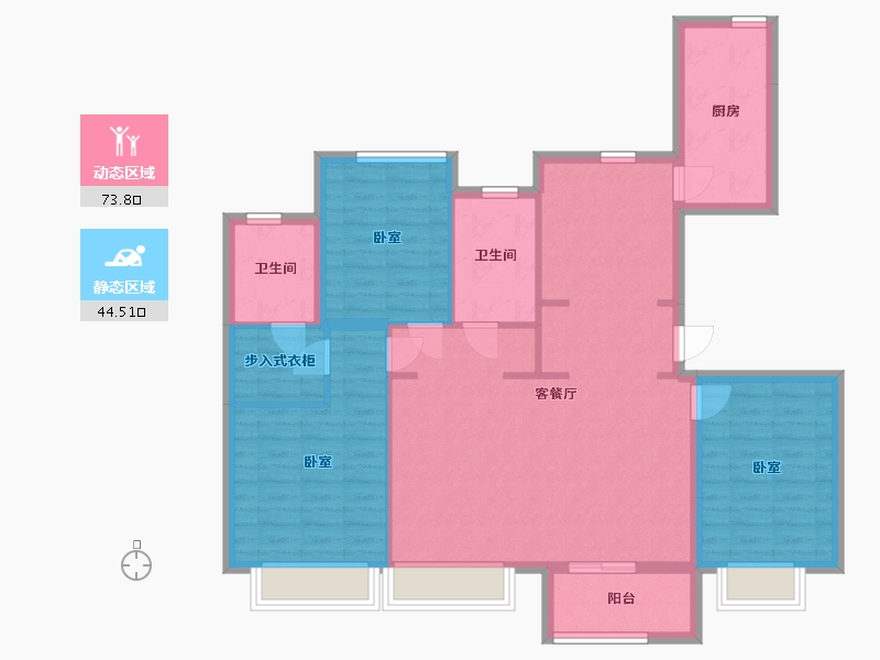 浙江省-湖州市-大家仁皇府（乐山）-106.76-户型库-动静分区