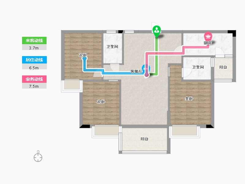 江西省-赣州市-大余碧桂园-94.41-户型库-动静线