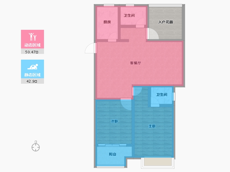 安徽省-宣城市-乐业·丹桂园-92.07-户型库-动静分区