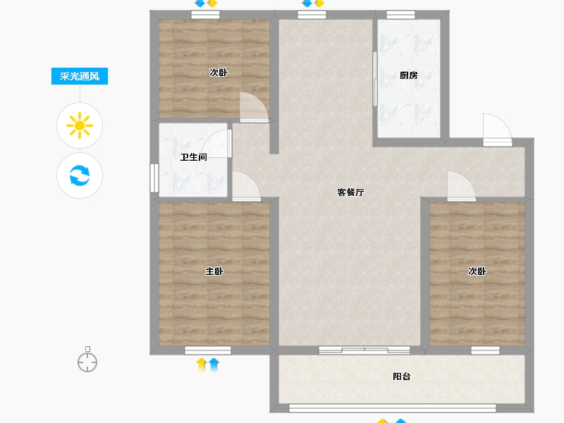 山东省-青岛市-怡华悦峰-93.00-户型库-采光通风