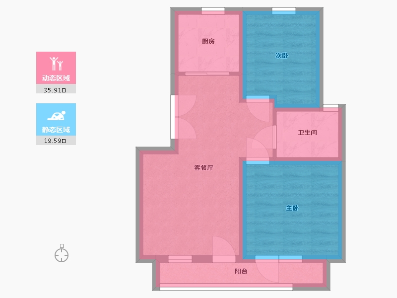 山东省-青岛市-盛世桃源-48.42-户型库-动静分区