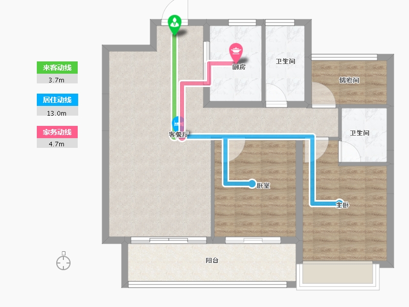 安徽省-亳州市-鼎吉万和府-85.04-户型库-动静线