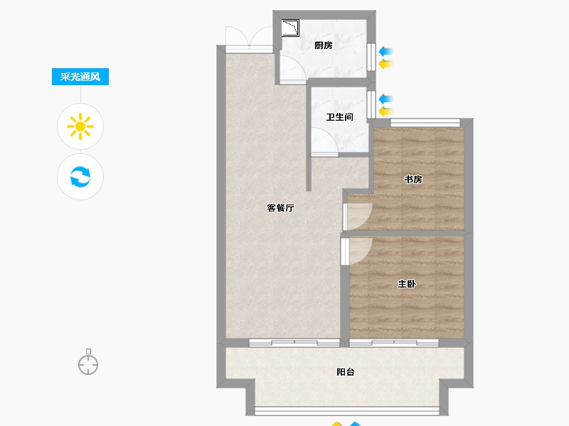 江西省-上饶市-友邦皇家公馆二期-62.00-户型库-采光通风