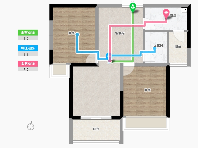 安徽省-合肥市-天时东崃-65.45-户型库-动静线