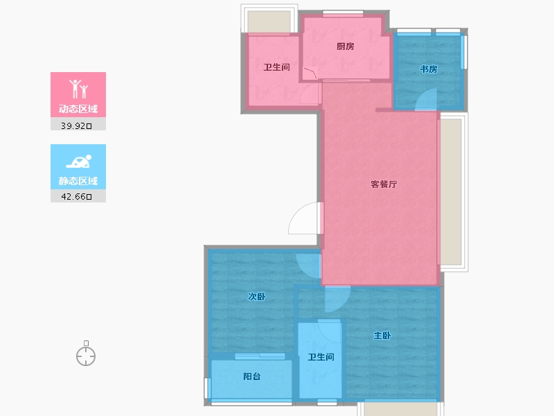 浙江省-衢州市-德信君宸-74.00-户型库-动静分区