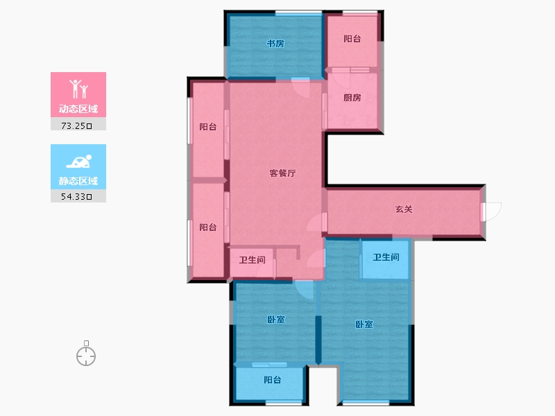 浙江省-湖州市-鲁能公馆-113.12-户型库-动静分区