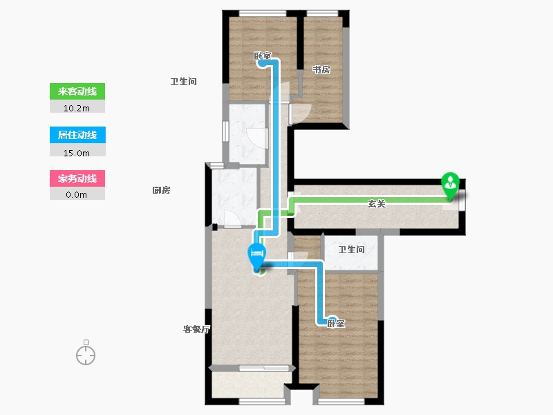 浙江省-湖州市-鲁能公馆-81.00-户型库-动静线