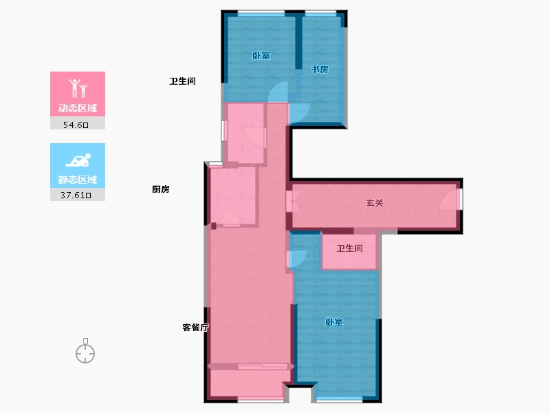 浙江省-湖州市-鲁能公馆-81.00-户型库-动静分区