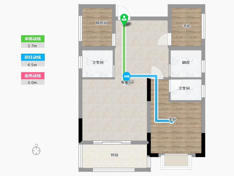 江西省-赣州市-状元府邸-74.40-户型库-动静线