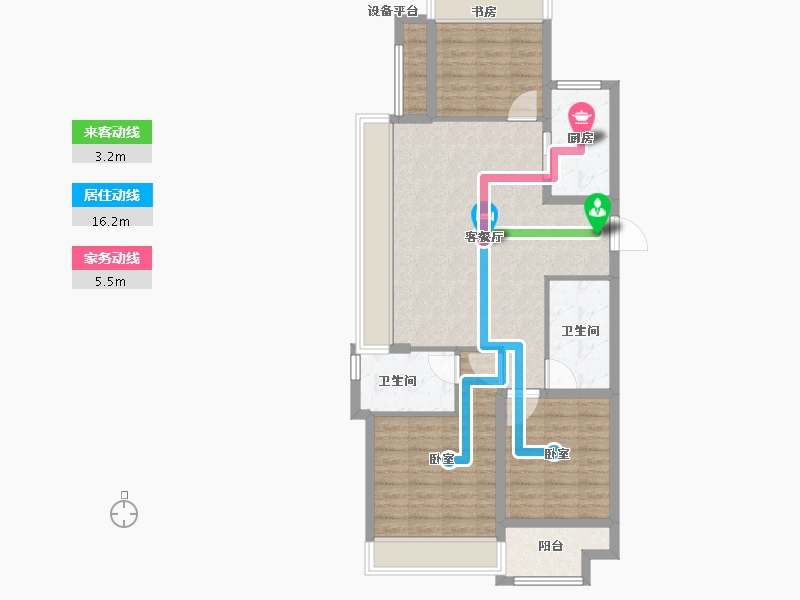 浙江省-绍兴市-嵊州融信学院府-86.99-户型库-动静线