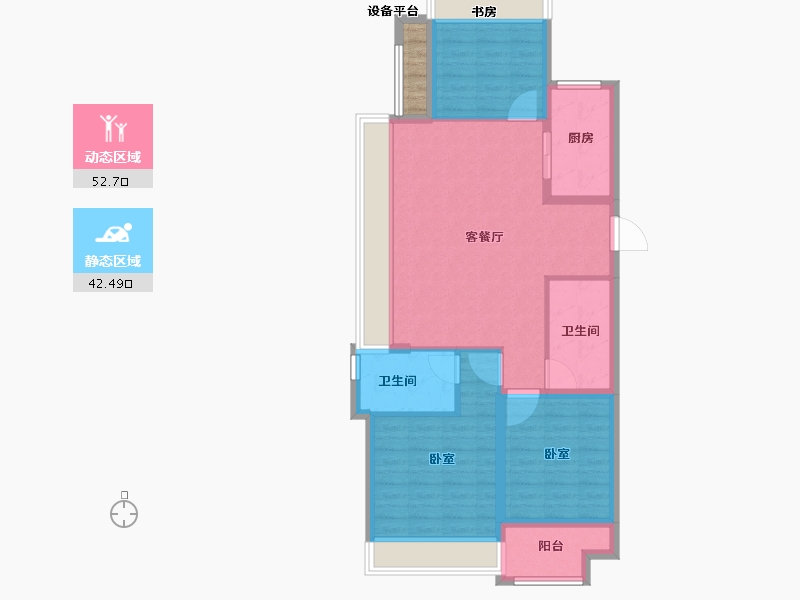 浙江省-绍兴市-嵊州融信学院府-86.99-户型库-动静分区