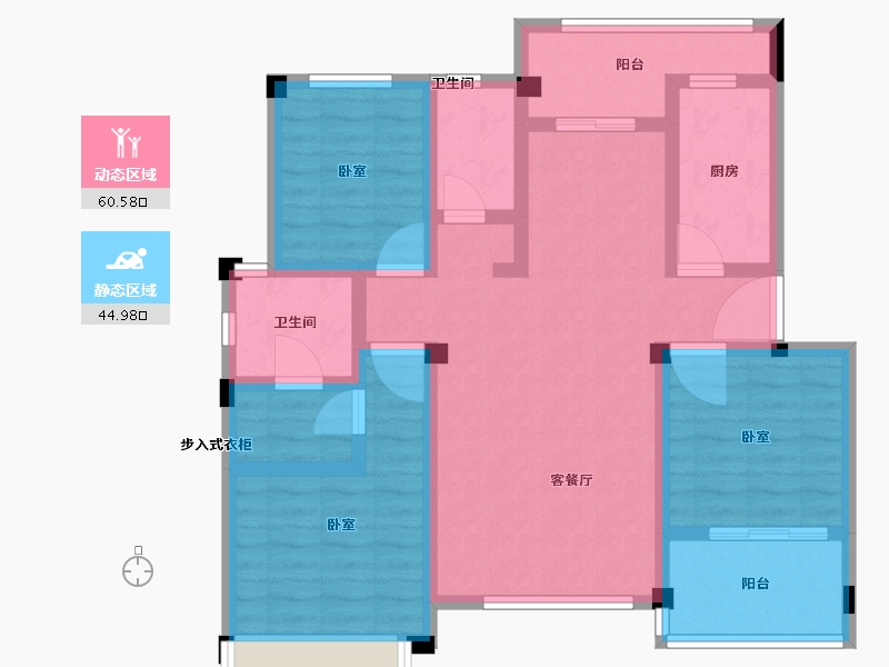 浙江省-舟山市-恒大御海天下-92.00-户型库-动静分区