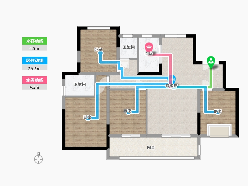 安徽省-合肥市-荣盛华府-106.00-户型库-动静线