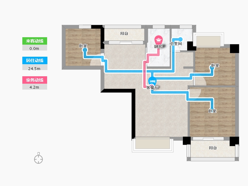 福建省-泉州市-安溪弘桥世界城-68.00-户型库-动静线