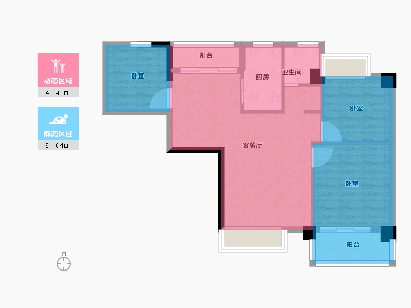 福建省-泉州市-安溪弘桥世界城-68.00-户型库-动静分区