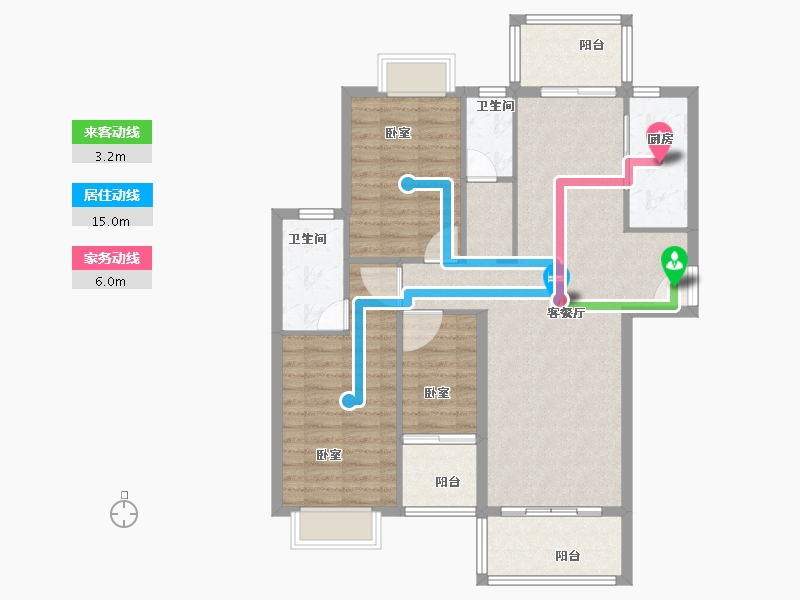 福建省-漳州市-映山红花园-99.42-户型库-动静线