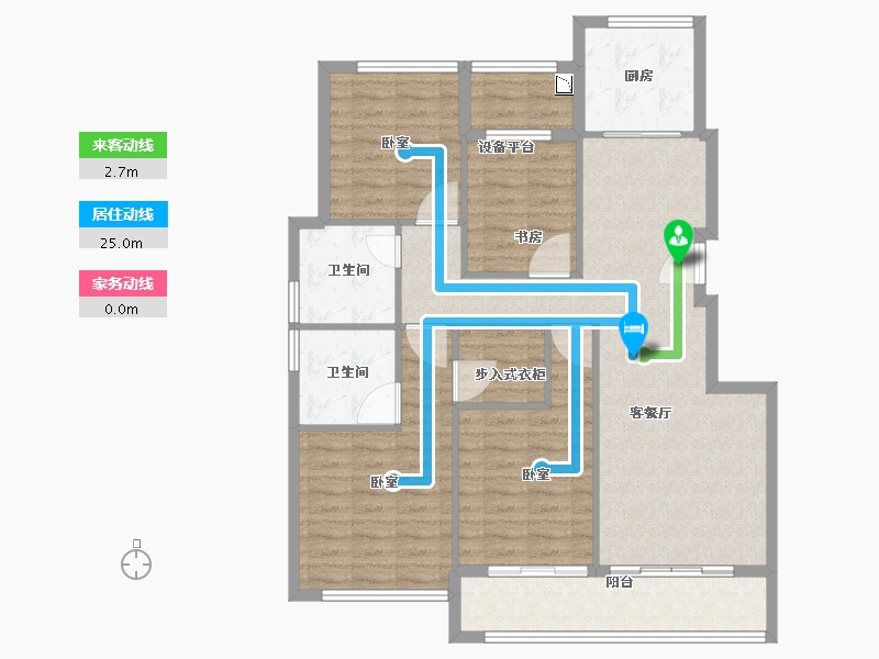 浙江省-舟山市-绿城·海棠园-108.00-户型库-动静线