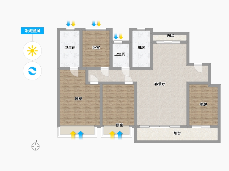 浙江省-温州市-华鸿大家御湖上品-112.00-户型库-采光通风