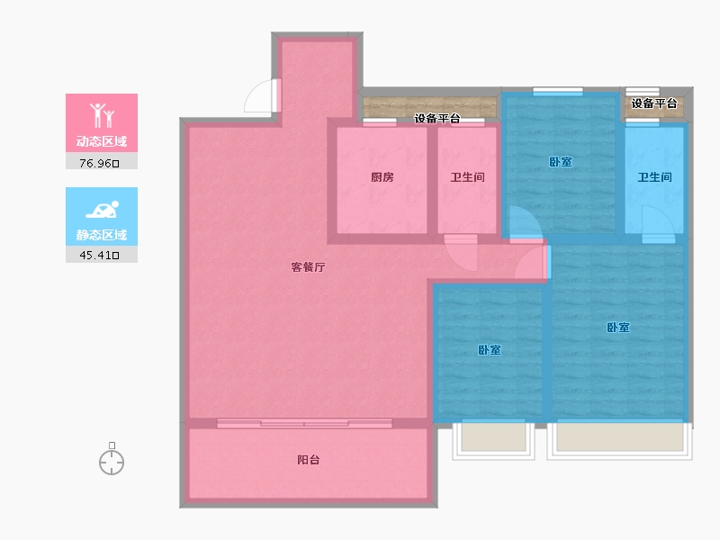 浙江省-温州市-世茂璀璨世家-112.01-户型库-动静分区