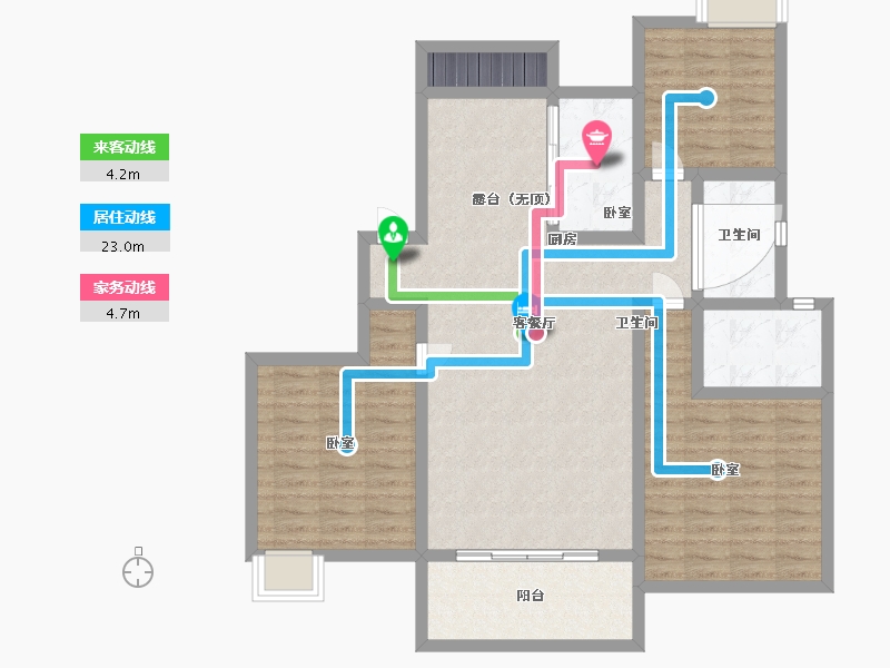 江西省-抚州市-文昌中心-100.46-户型库-动静线