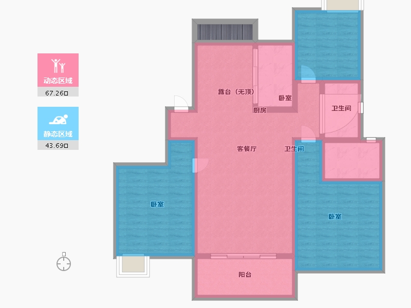 江西省-抚州市-文昌中心-100.46-户型库-动静分区