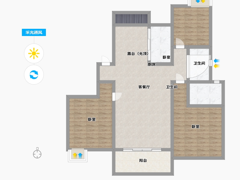 江西省-抚州市-文昌中心-100.46-户型库-采光通风