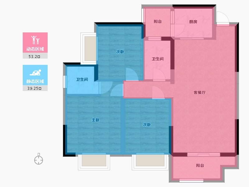 江西省-赣州市-时代新城-82.28-户型库-动静分区