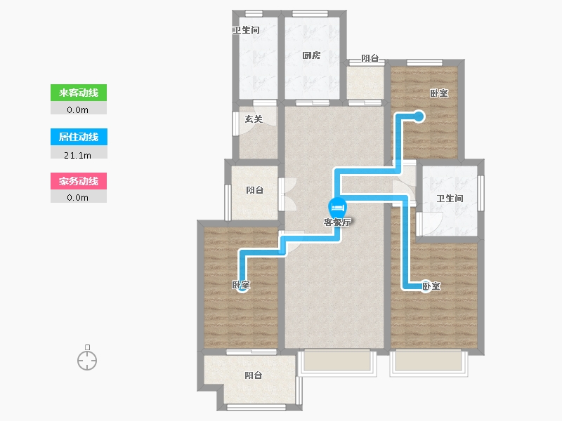 山东省-淄博市-大源城建印象西台-110.01-户型库-动静线