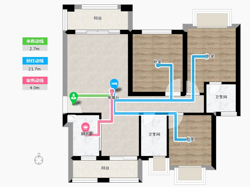 福建省-泉州市-宇创文星阁-69.88-户型库-动静线