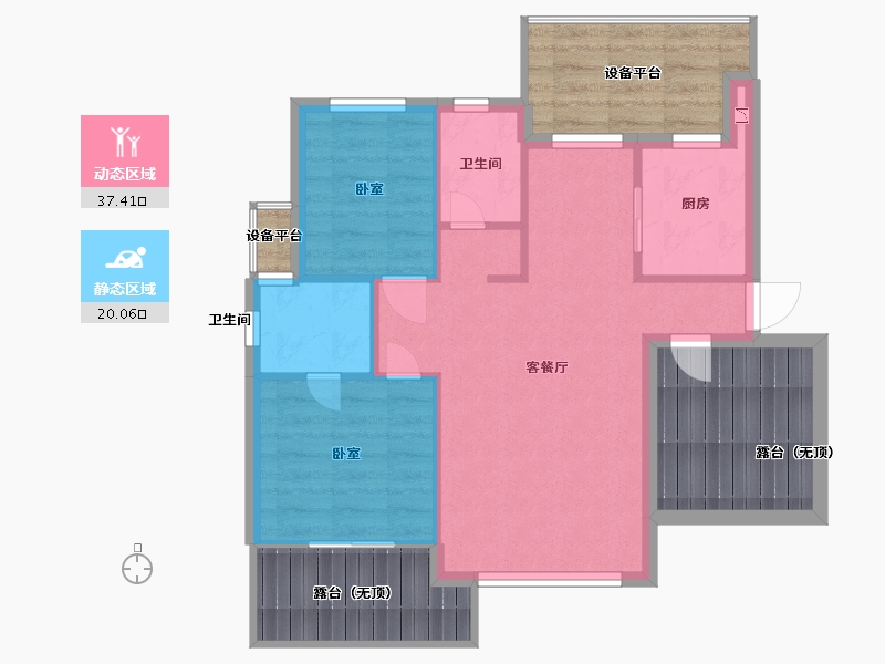 浙江省-舟山市-恒大御海天下-72.54-户型库-动静分区