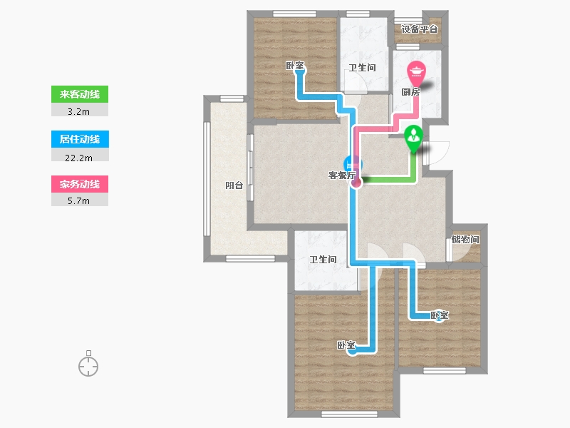 浙江省-湖州市-德清瑞鑫禹悦府-104.00-户型库-动静线