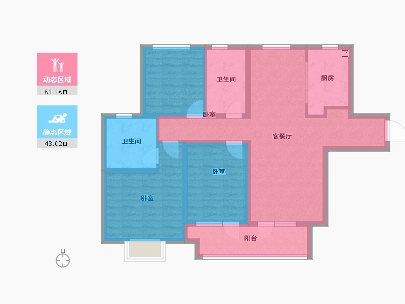 山东省-青岛市-海尔产城创悦湖兰庭-92.01-户型库-动静分区