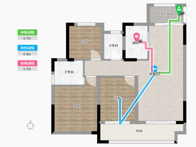 江西省-上饶市-友邦皇家公馆二期-90.00-户型库-动静线